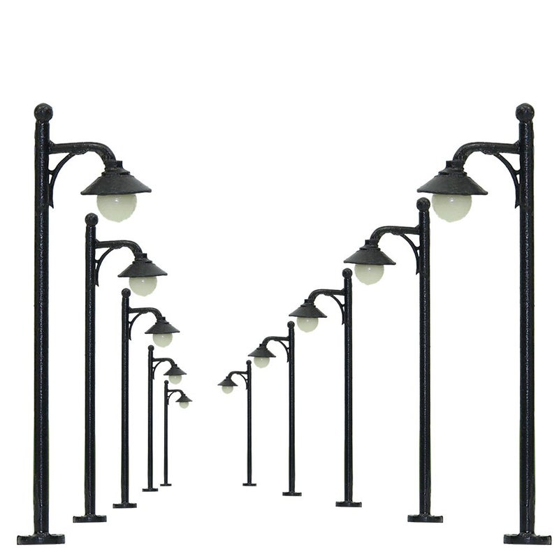 Evemodel LYM21 10pcs Model Railway Train Lamp Post 4.7cm or 1.85inch Street Lights N TT Scale LEDs New - Image 1